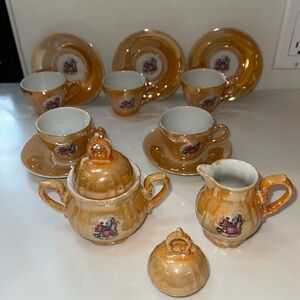 MADE IN JAPAN Gold Lusterware Tea Set